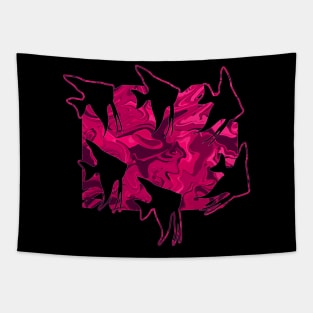 Currents Liquid Abstract Pink Angelfish Silhouette Tapestry