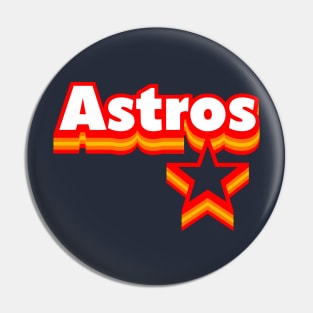 Astros and Star Retro Pin