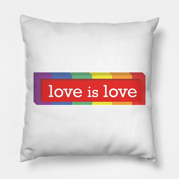 Love is Love - Box Design #PRIDE Pillow by LeCouleur