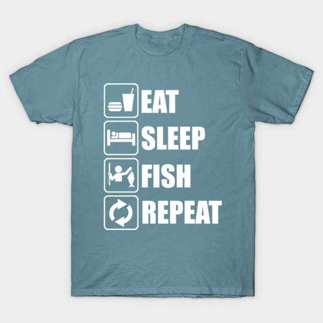 Disover Eat Sleep Fish Repeat - Fishing - T-Shirt