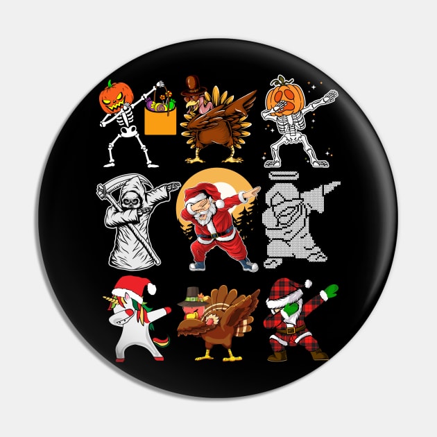 Christmas Thanksgiving Halloween Boys Dabbing Pin by Teewyld