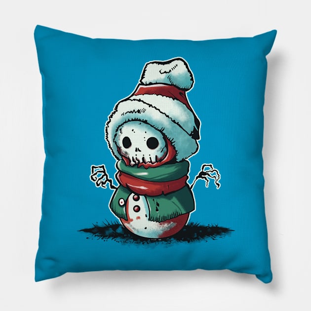 Living Dead Snowman Pillow by Elijah101