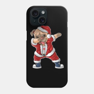 Dabbing Dog Santa Hat Christmas Phone Case