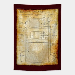 Parchment Showing Original Series Landing Party Scanner Tapestry