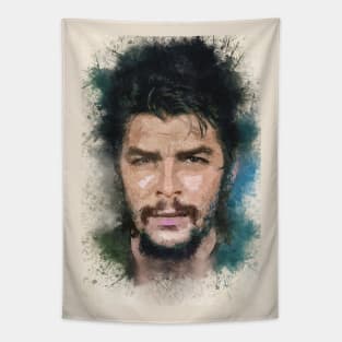 Ernesto CHE Guevara Abstract Watercolor Portrait Tapestry