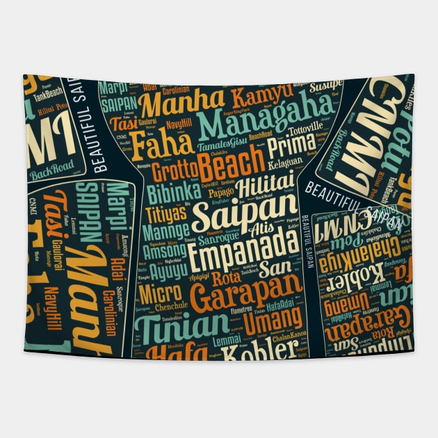 Beautiful Saipan: Saipan Latte Stone Hafa Adai Tinian Rota CNMI - C002B Tapestry by Beautiful Saipan