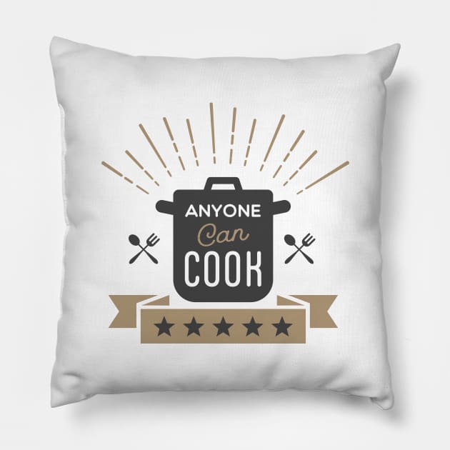 Anyone Can Cook Pillow by GoAwayGreen