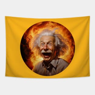 Albert Einstein Laugh Tapestry