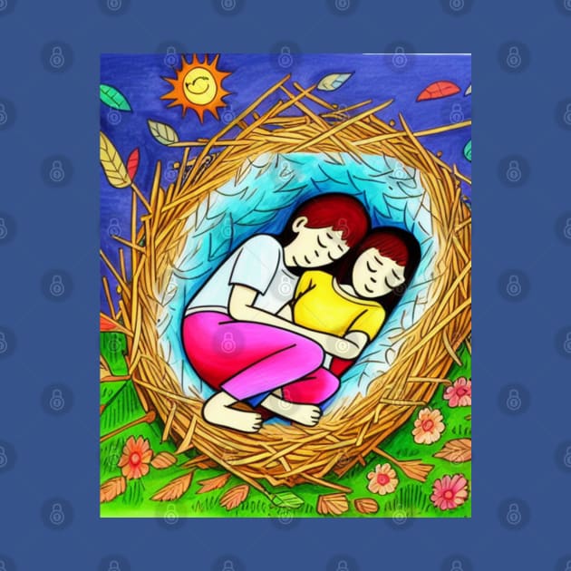 A couple sleeping in a nest by Be stronger than your past