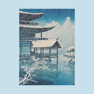 Kinkaku-ji in Snow by  Kawase Hasui T-Shirt