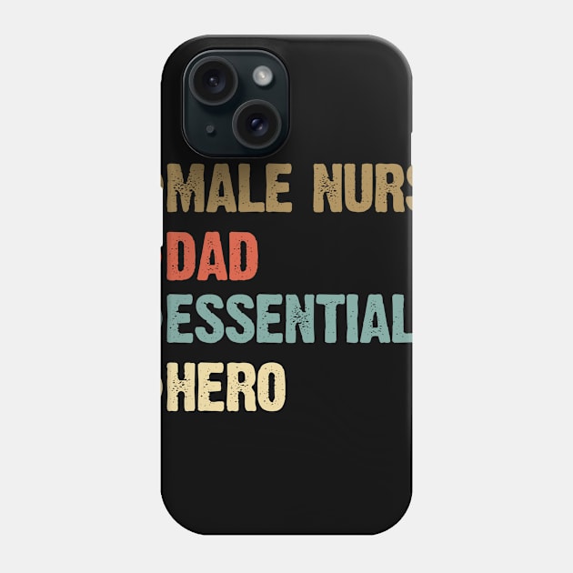 Vintage Male Nurse Dad Essential Hero Costume Gift Phone Case by Ohooha
