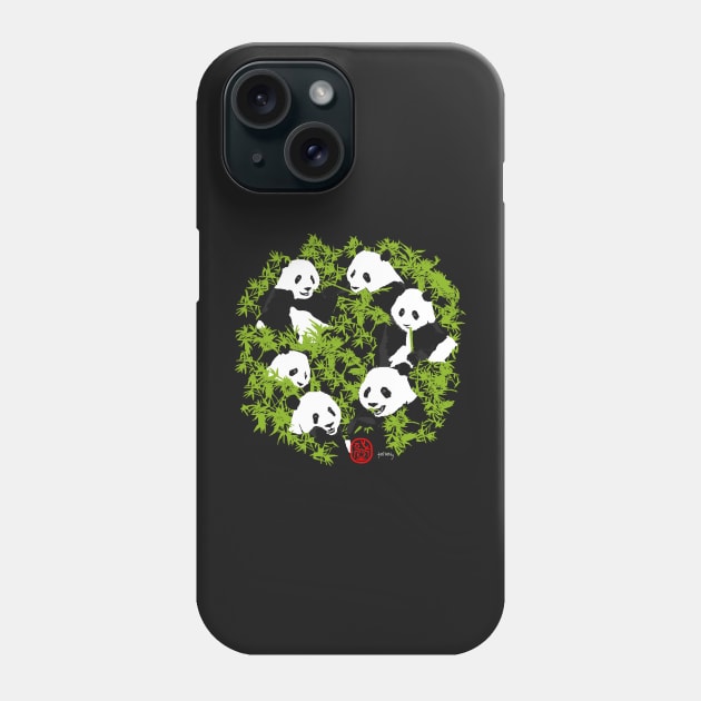 Panda and Bamboo Phone Case by telberry