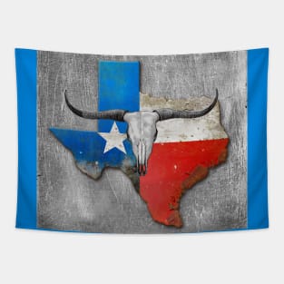 Longhorn Texas Map Tapestry