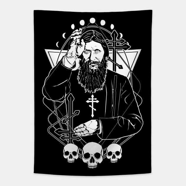 Grigori Yefimovich Rasputin - the Russian mystic Tapestry by Von Kowen