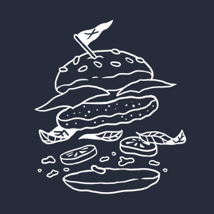 Explosion Burger - B&W T-Shirt