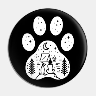 Dog Paw Camping With My Best Friend Pin