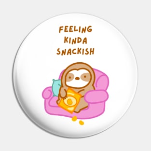 Feeling Kinda Snackish Snack Sloth Pin