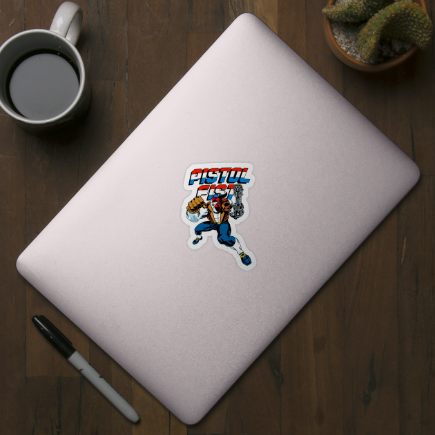 Pistolfist Kirby  Superhero  Sticker