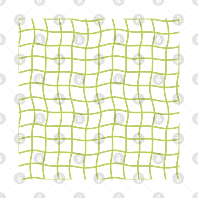 Minimal Abstract Squiggle Grid - Lime Green by JuneNostalgia