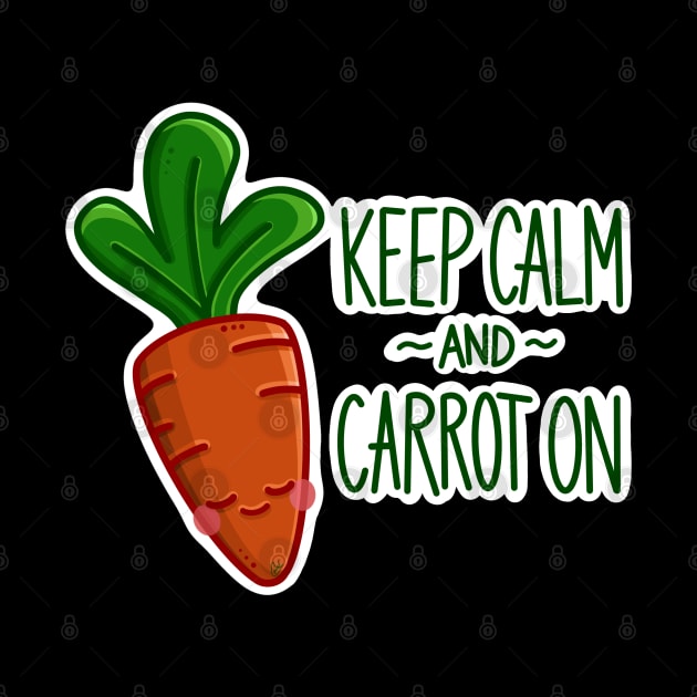 Calm Kawaii Carrot Positive Art by CyndiCarlson