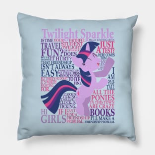 Many Words of Twilight Sparkle Pillow