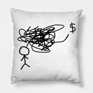 confusion in getting money Pillow