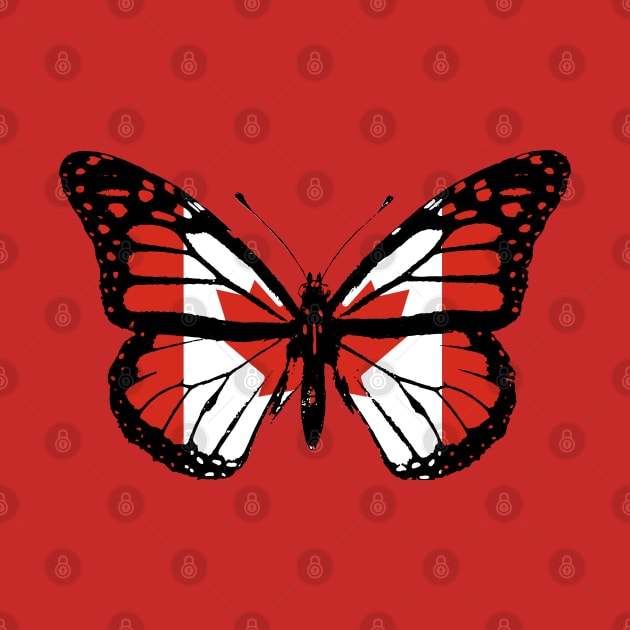 Canada Monarch Butterfly Flag of Canadians To Celebrate Canada Day (Support Team of Canada) by Mochabonk