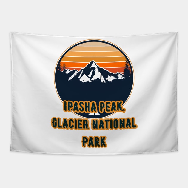 Ipasha Peak, Glacier National Park Tapestry by Canada Cities