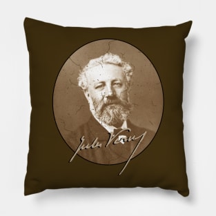 Science Fiction Visionary - Jules Verne Portrait 2 Pillow