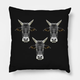 Black Bull Trio Pillow