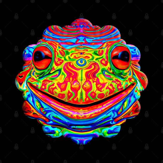 Frogger Spirit Animal (1.2) - Trippy Psychedelic Frog by TheThirdEye