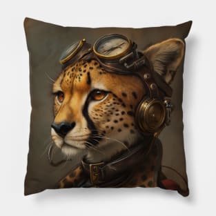 Steampunk Cheetah Pillow