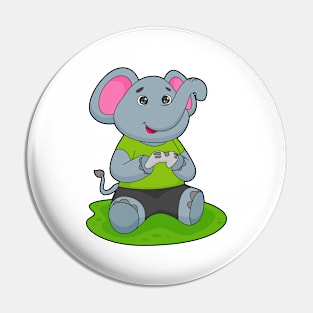 Elephant as Gamer Pin