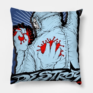 destroy corona covid 19 Pillow