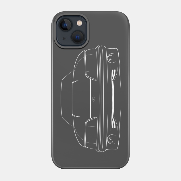 Ford Mustang GT - front stencil, white - Mustang - Phone Case