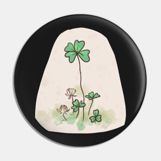 Cancer clover Pin