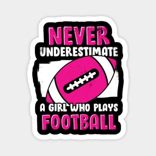 American Football Girl Woman Gift Magnet