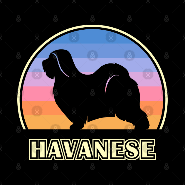 Havanese Vintage Sunset Dog by millersye