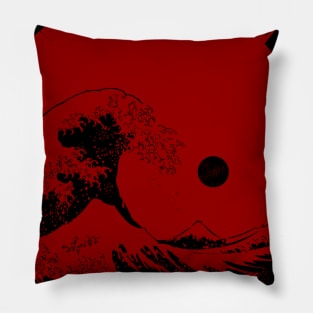 Red Wave Pillow