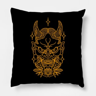 oni rose tattoo Pillow