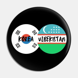 Korean Uzbek - Korea, Uzbekistan Pin