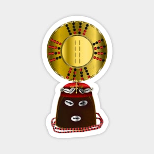 Cowry Crown Obi Elegua w Ifa Binary Divining Table Magnet