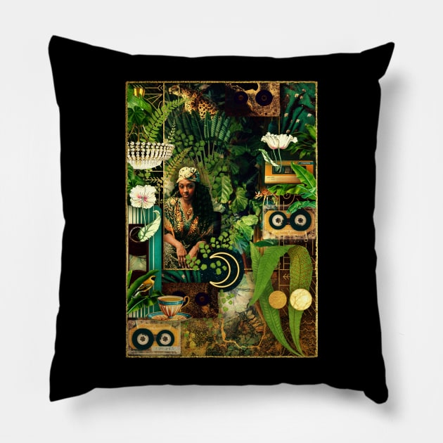 growing: a rainforest of music Pillow by jennyariane