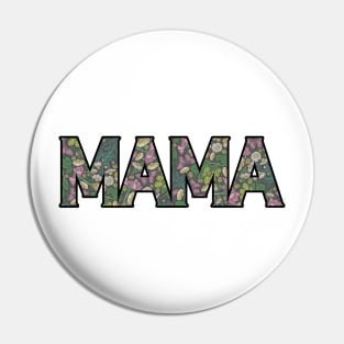 Mama loved mom floral butterfly Pin