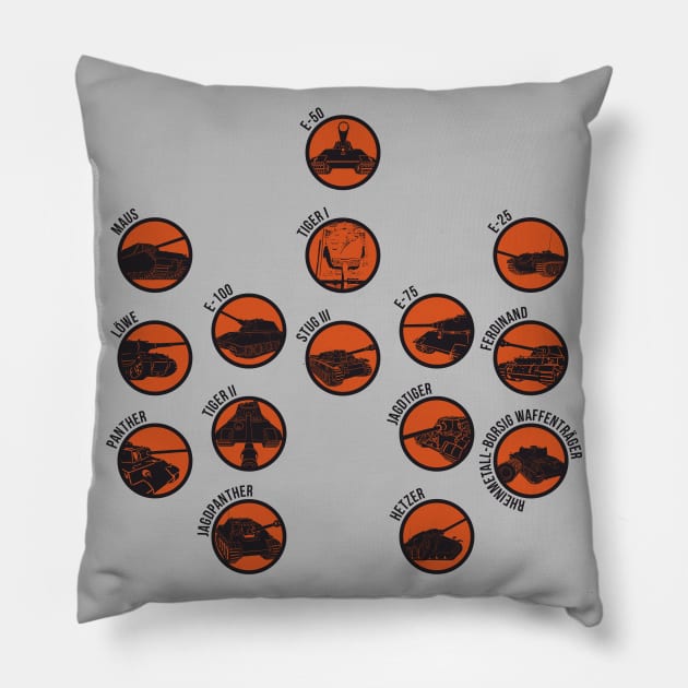 German tanks Pillow by FAawRay