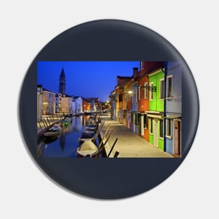 Night falling on Burano island - Venice Pin