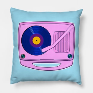 Vintage Portable Pop Record Player Pillow