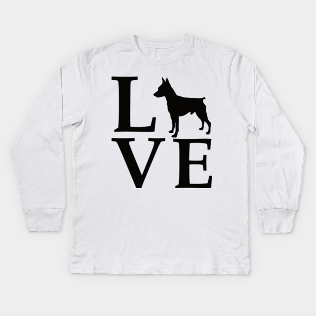 Love Miniature Pinscher Miniature Pinscher T Shirt Manches Longues Bebe Teepublic Fr