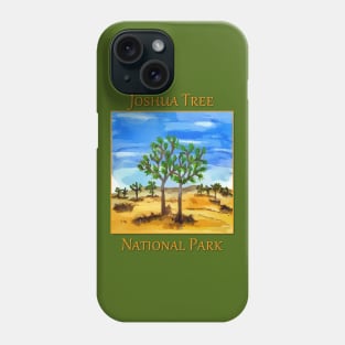 Joshua Tree National Park hand drawn illustration Phone Case