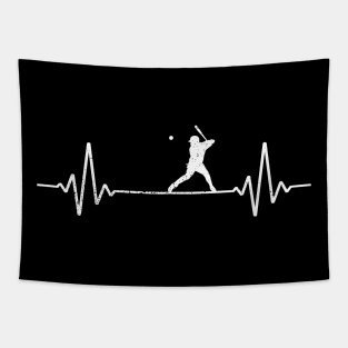 Baseball Heartbeat Baseball Players And Fans Tapestry